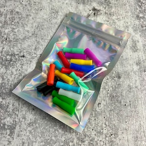Set of 20 Silicone Straw Tip / Covers - For 6MM Stainless Steel Straws