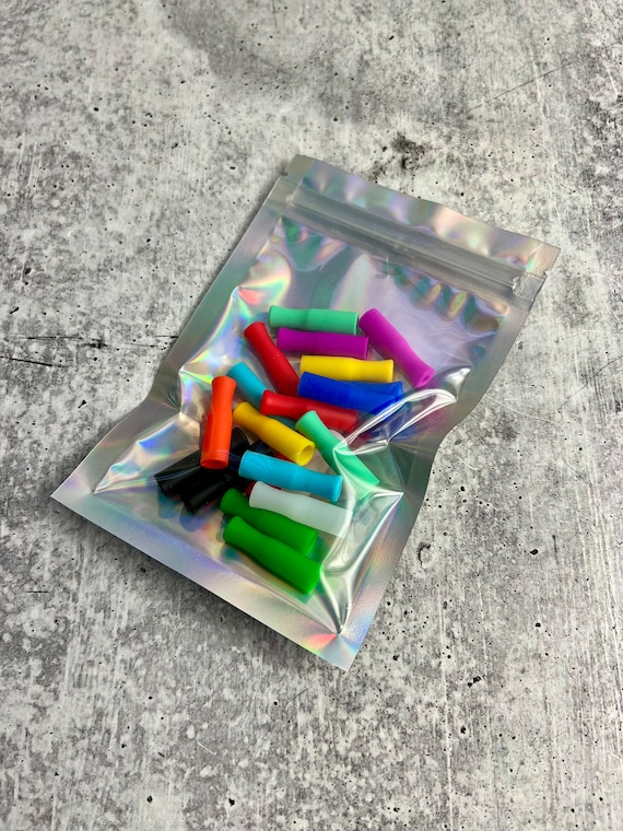 Set of 20 Silicone Straw Tip / Covers for 6MM Stainless Steel