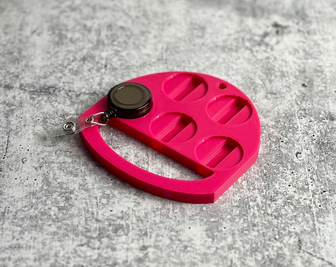 UV Badge Reel Holder - Glitter Badge Reel - Epoxy Badge Reel
