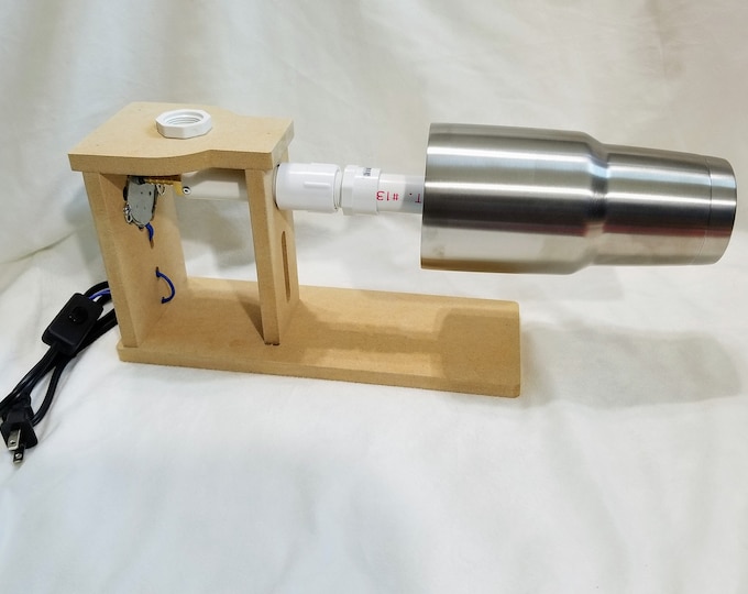 READY TO SHIP - Single Cup Turner with drying rack - 2.5-3 rpm - One Cup Turner for Making Glitter Epoxy Tumblers