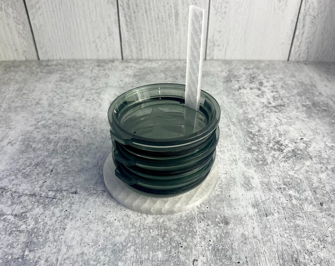 Tumbler Lid Stacking Organizer - Kitchen Organizer - 3D printed, compact