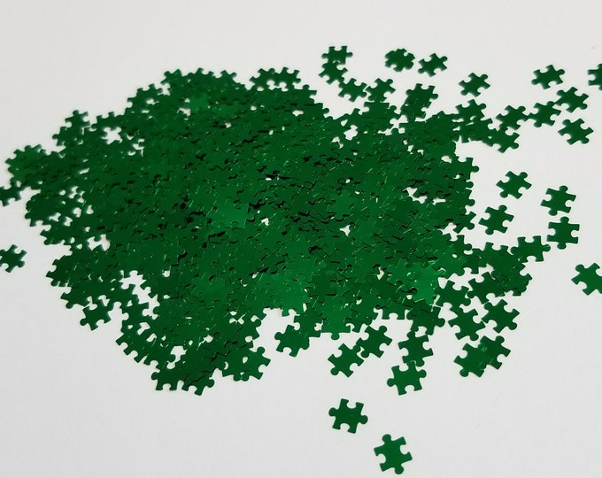 JUNE CLEARANCE - Green Puzzle Pieces - Available in 1/2 oz