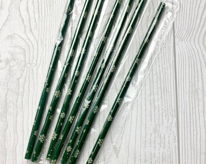 Plastic Reusable SNOWFLAKE Drinking Straws - Party - Entertaining