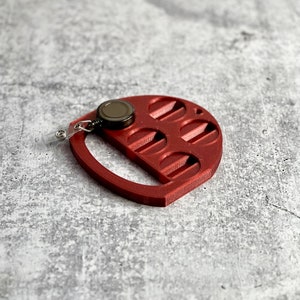 UV Badge Reel Holder - Glitter Badge Reel - Epoxy Badge Reel - Red