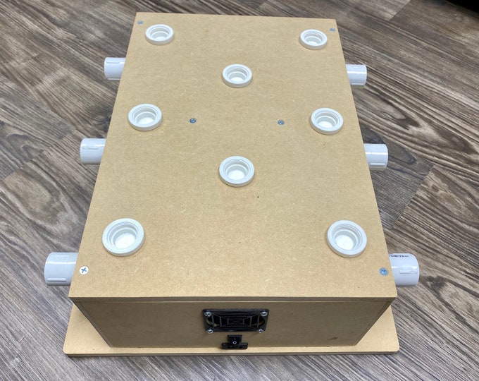 Six Cup Turner with Cooling Fan and Drying Rack - 6 Cup Turner for Making Glitter Epoxy Tumblers - 5-6 RPM