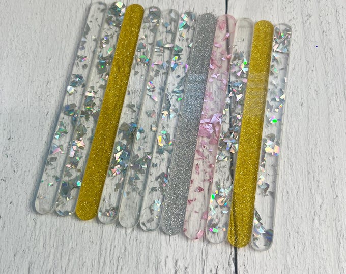 10 - Acrylic Craft Stir Sticks - Paint - Epoxy - Assorted