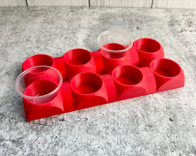 Mixing Cup Holder - 1 oz (30ml) - 8 Count - red