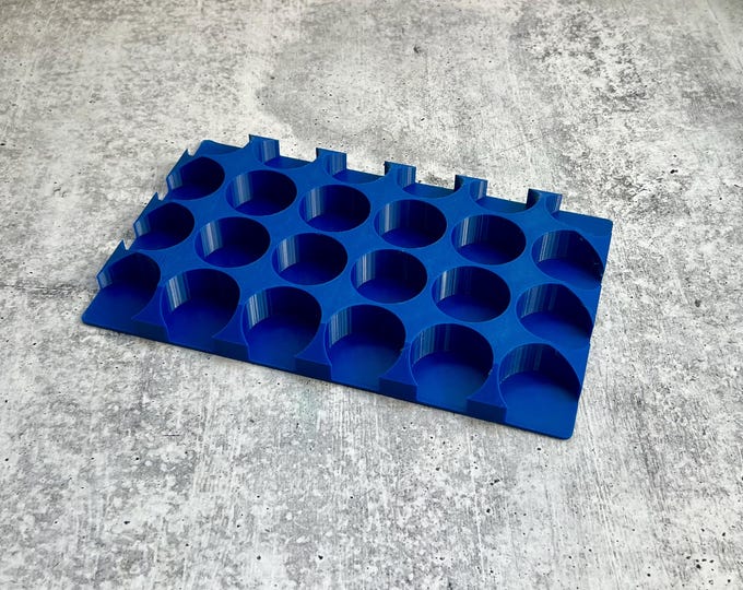 3D Printed Paint Bottle Holder - Holds Twenty Four 2 oz Paint Bottles - Blue
