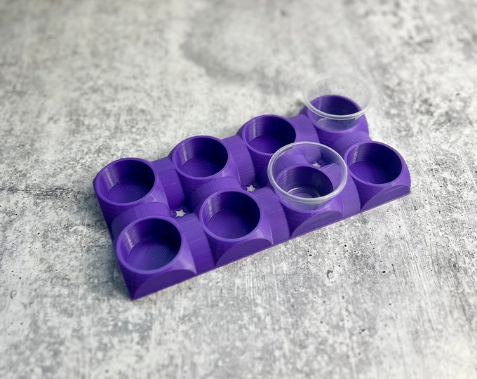 Mixing Cup Holder - 1 oz (30ml) - 8 Count - Purple