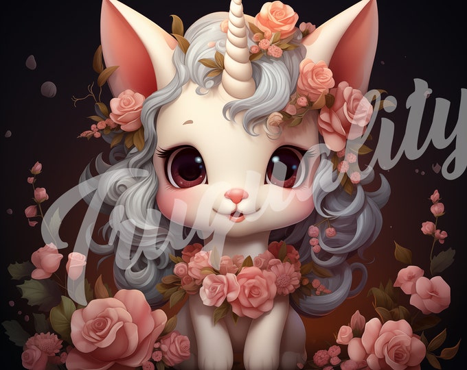 Unicorn JPG, Unicorn Clipart - Printable Watercolor Clipart, High Quality JPG Download
