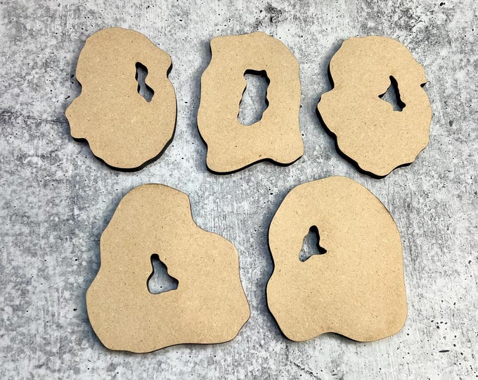 CLEARANCE - Set of 5 Geode Blanks for acrylic pouring or resin art (4 inch)
