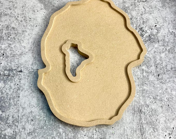 Hollow Geode Blank for acrylic pouring or resin art - 9.25"