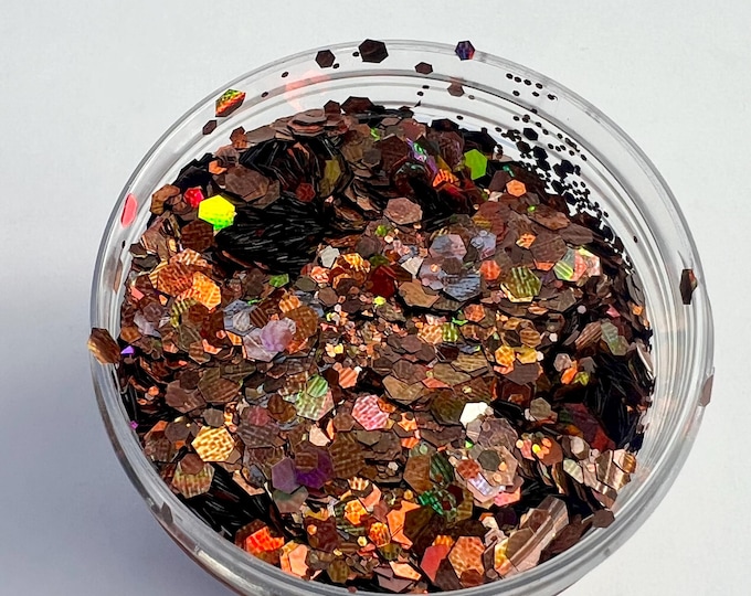 CLEARANCE -  Pecan Glitter Mix - Available in 1, 2 oz