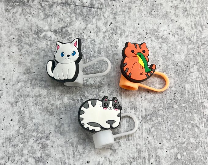 Cat Straw Topper - 10MM Straws - Cute Straw Topper