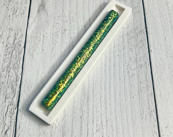 Epoxy Pen Cradle - Glitter Pen Cradle - White