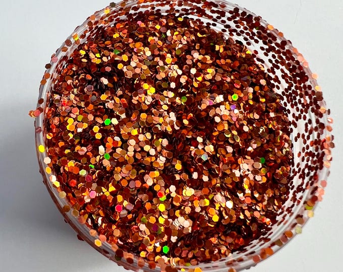 JUNE CLEARANCE - Holographic Orange Custom Glitter Mix - Available in 2 oz