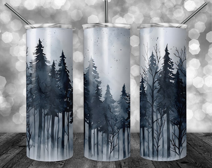 Spooky Forest | 20oz Sublimation Tumbler  | 9.3 x 8.2” Straight Skinny Tumbler Wrap | PNG Digital Download | Sublimation - Halloween