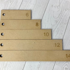 Set of 5 Ribbon Tail Rulers Wreath Making, Ribbon Ruler image 3