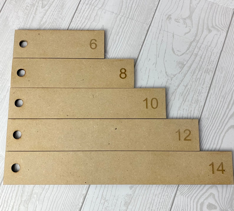 Set of 5 Ribbon Tail Rulers Wreath Making, Ribbon Ruler image 3