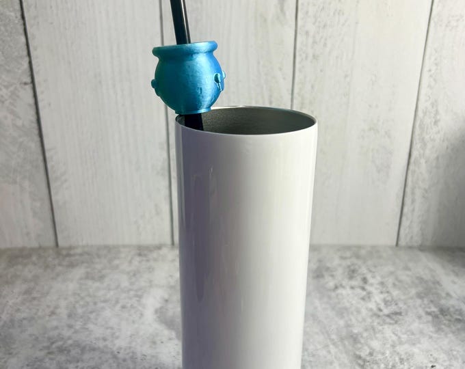 Cauldron 3D printed straw topper - Halloween - Spooky - Tumbler