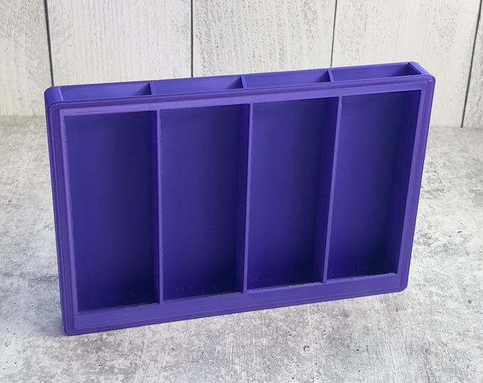SCRATCH & DENT - 3D Printed Straw Organizer - Straw Holder - Kitchen Organizer -- Purple