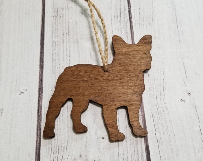 French Bulldog Christmas Ornament - Farmhouse | Decor | Christmas | Frenchie | Dog Breed