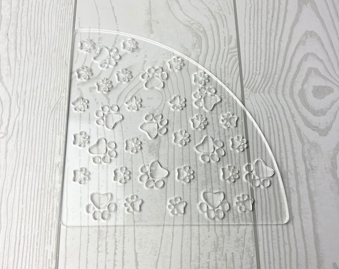 Paw Print Sleeve Stencil, Bleached Shirt Sleeve Stencil, Paw Sleeve Acrylic Stencil