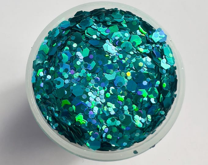 CLEARANCE - Teal Glitter Mix - Available in 1 oz