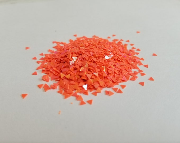 SEPTEMBER CLEARANCE - Orange Triangles Glitter - 1/2 oz