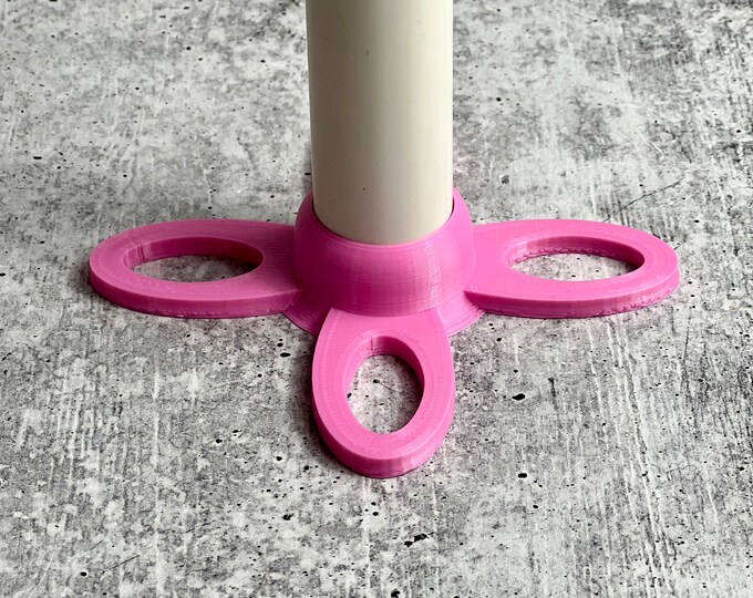 Single Cup drying rack for glitter tumbler making - Bare PVC end