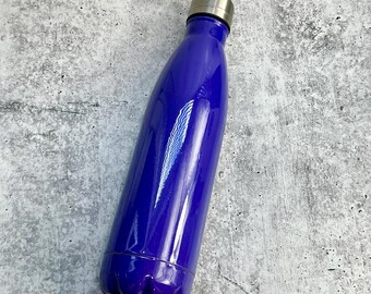CLEARANCE - Powder Coated Stainless Steel water bottle, 17 oz - Purple - Powder Coated - Custom Powder Coated