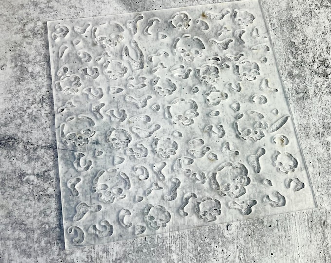 Leopard Skull Acrylic Stencil: Bleached Shirt Design - 8 Inch