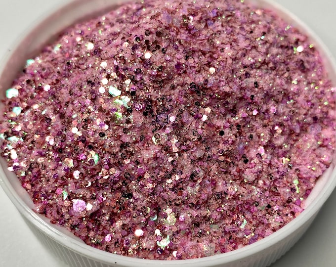 CLEARANCE - Rose Bloom Pink Glitter Mix - Available in 1 OR 2 oz