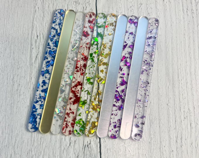 10 - Acrylic Craft Stir Sticks - Paint - Epoxy - Assorted