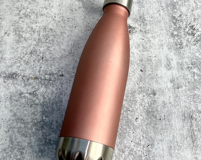 July CLEARANCE - Stainless Steel water bottle, 17 oz - Copper - Powder Coated - Custom Powder Coated