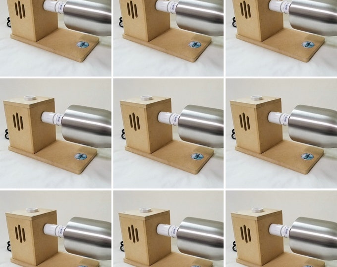 Nine Single Cup Turners with drying rack - 5-6 rpm motor - One Cup Turner for Making Glitter Epoxy Tumblers