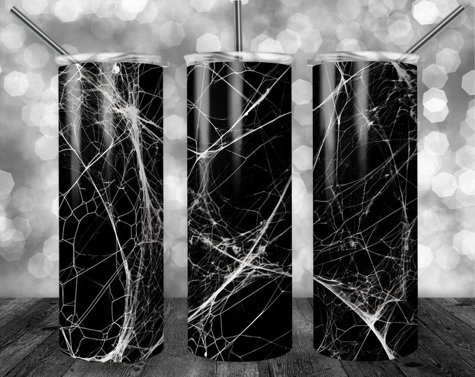 Spider Webs | 20oz Sublimation Tumbler  | 9.3 x 8.2” Straight Skinny Tumbler Wrap | PNG Digital Download | Sublimation