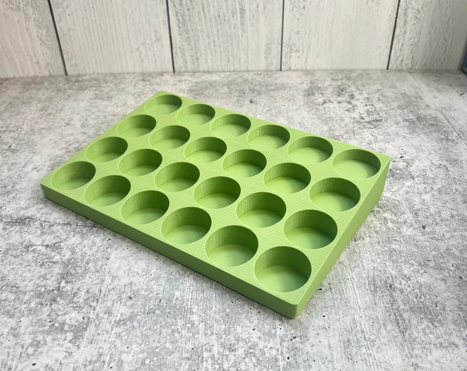 3D Printed Paint Bottle Holder - Holds Twenty Four 2 oz Paint Bottles - Green