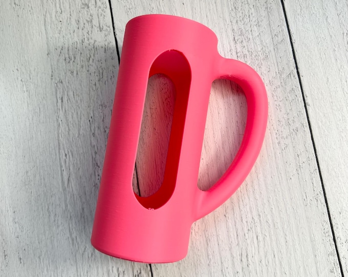 3D Printed 12 oz Slim Can Holder - Can Sleeve - Pink