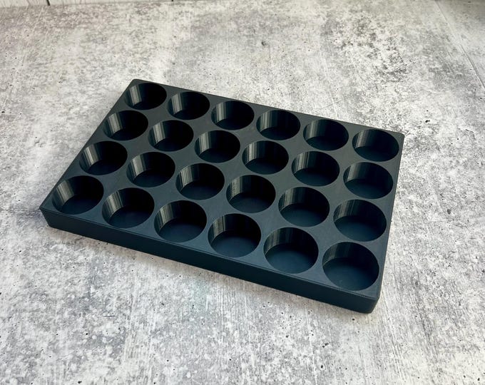 3D Printed Paint Bottle Holder - Holds Twenty Four 2 oz Paint Bottles - Black
