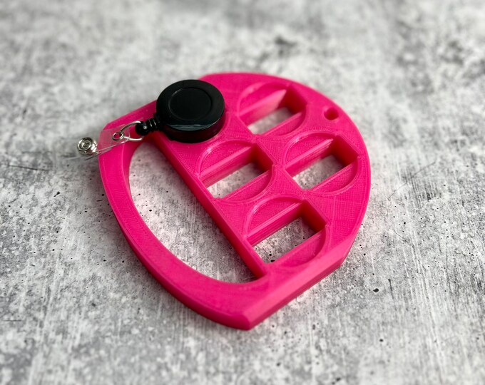UV Badge Reel Holder - Glitter Badge Reel - Pink