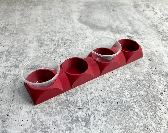 Mixing Cup Holder - 1 oz (30ml) - 4 Count - Red