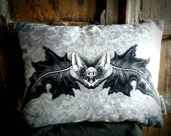 Vampire Bat Gothic home decor Cushion, spooky velvet Bat pillow