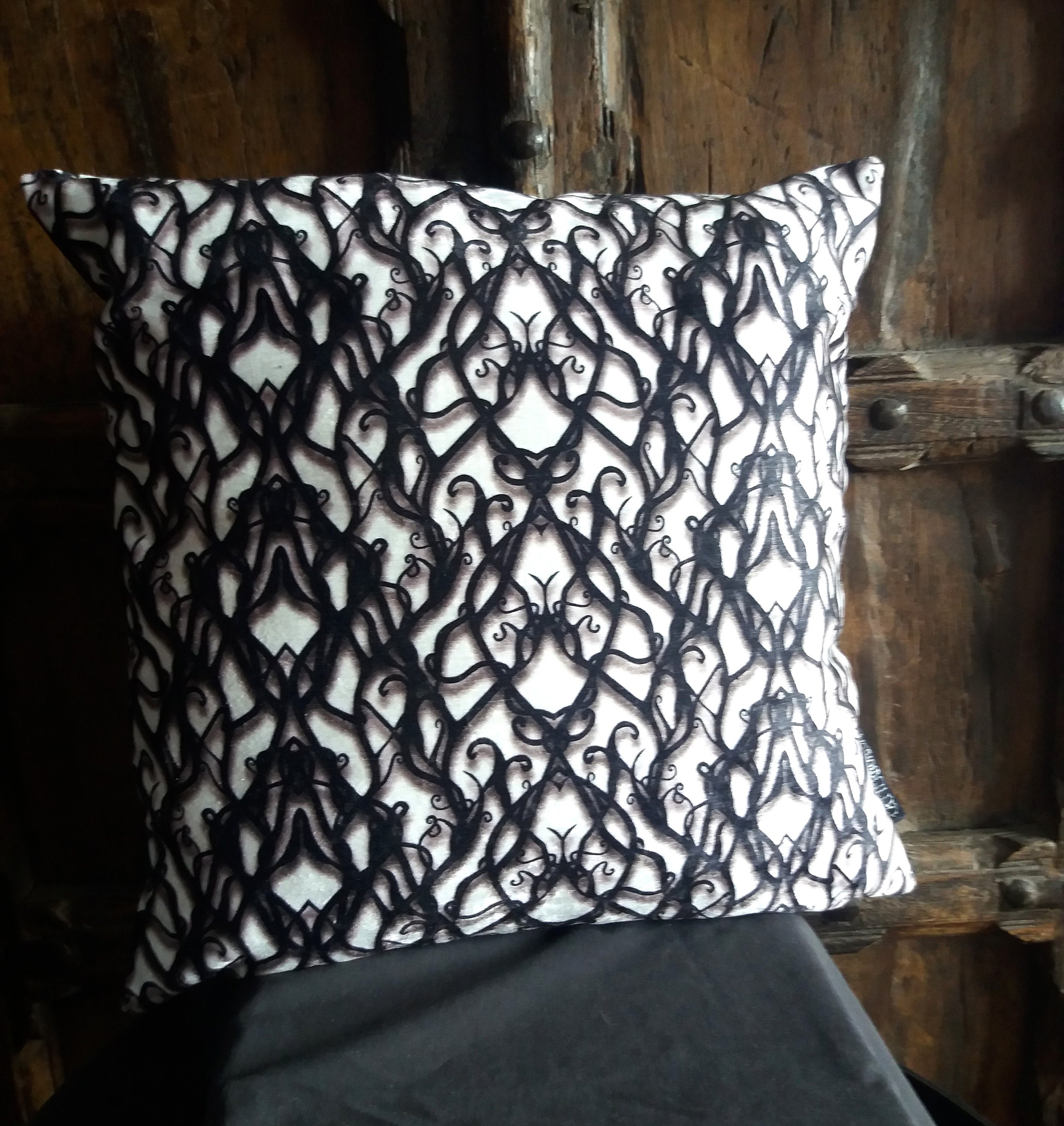 Gothic Home Decor Damask Cushion Gothic Pillow Victorian 