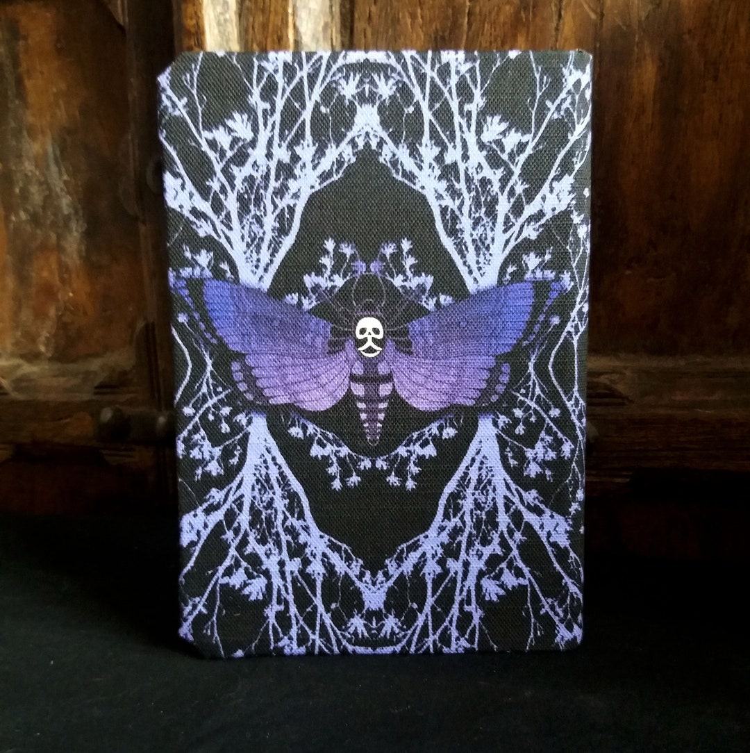 Moth Notebook Purple Deaths Head Moth Linen Notebook, Victorian Gothic Journal - Etsy