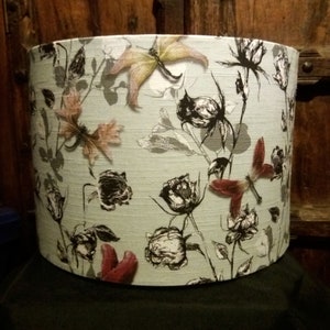 Dark Nature Botanical Lamp Shade, Cottagecore Home Decor Moth Drum ...