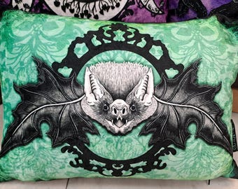 Fledermaus Gothic Wohnkultur Samtkissen, Witchy Ästhetik, Vampir Bat Kissen, Hexe Decor