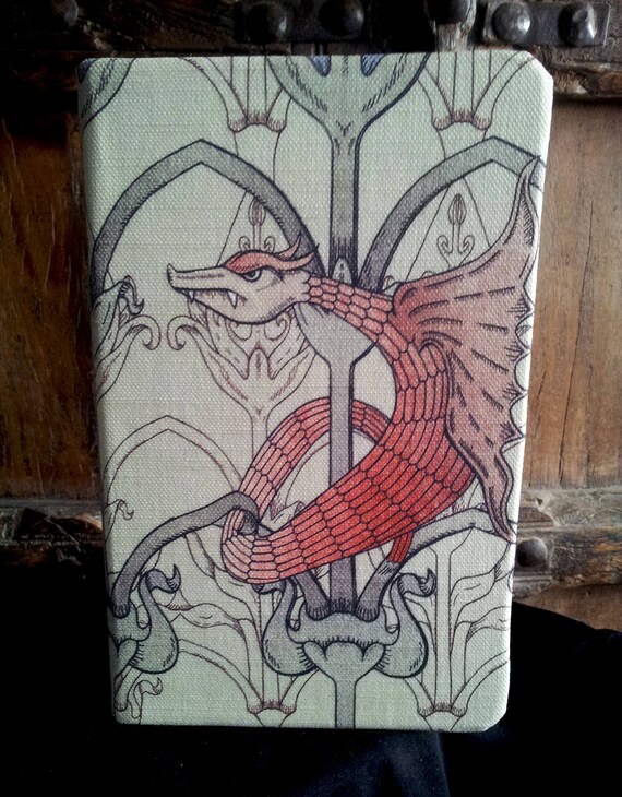 A5 Dragon Notebook, Victorian Gothic journal lined pages