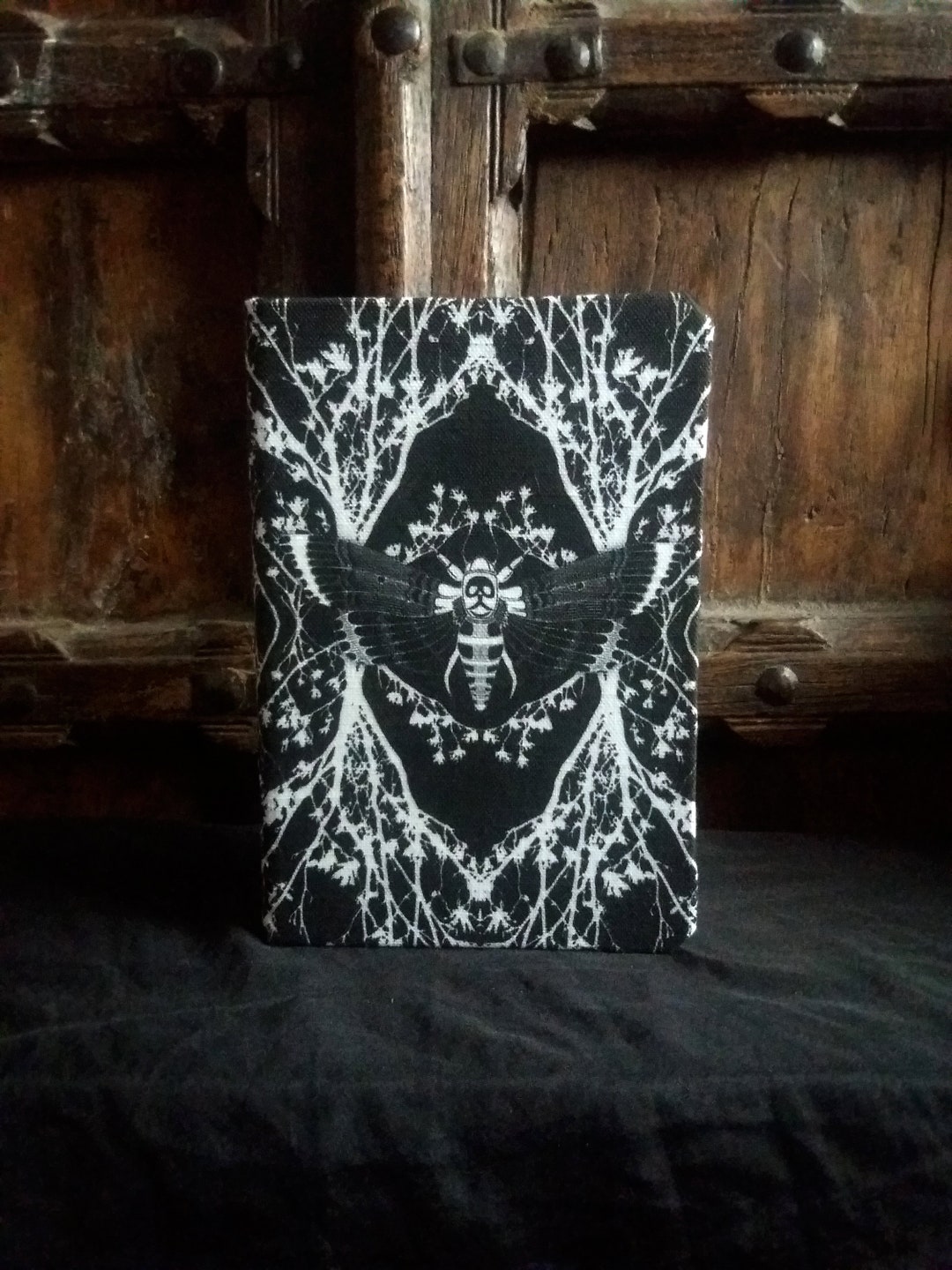 Moth Notebook A5 Black Deaths Head Moth Lined Notebook, Victorian Gothic Ghost Moth ...