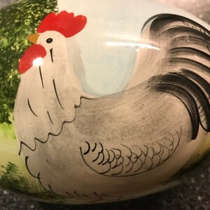 Vintage Easter egg to be filled. Decorated porcelain.